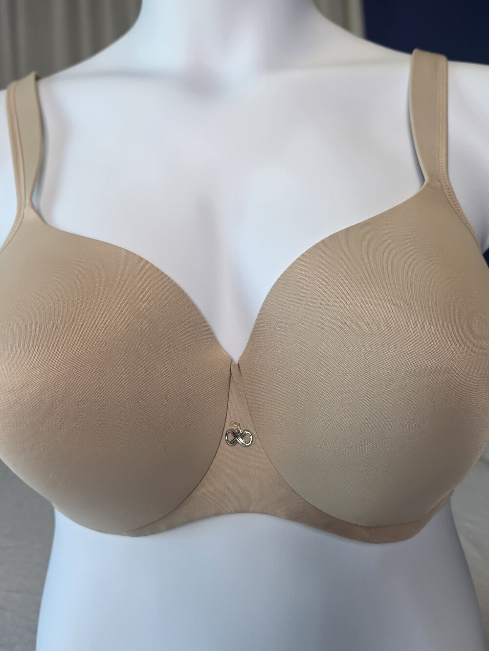 Jockey Realfit Bra 6701 Beige Size 9/36 (36DDD) Underwire Full Coverage T-Shirt